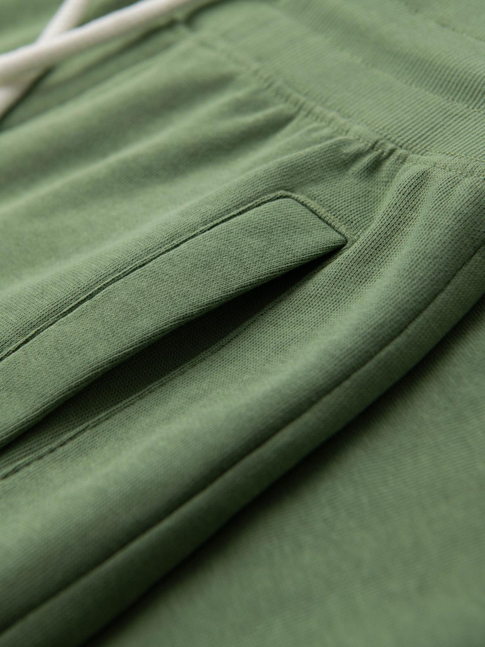 Pantaloni de trening pentru bărbați cu picior fără căptușeală - verde V3 OM-PABS-0206