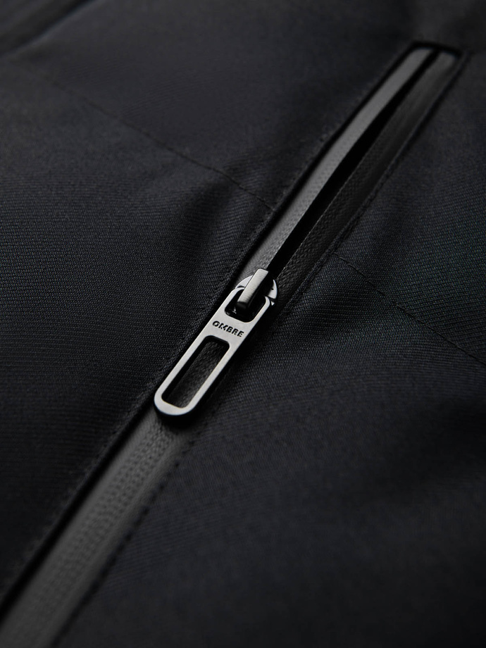 Jachetă parka lungă și călduroasă pentru bărbați cu glugă - negru V2 OM-JALJ-0182