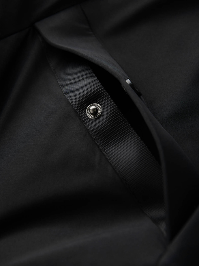 Men's long seasonal outdoor style jacket - black V1 OM-JALJ-0202