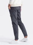 Pantaloni JOGGERY pentru bărbați JOGGERY cu buzunare cargo cu fermoar - grafit V3 OM-PAJO-0123