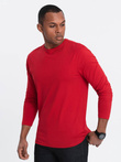 BASIC men's longsleeve with round neckline - red V5 OM-LSBL-0106