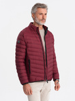 Men's quilted jacket - red V4 C528