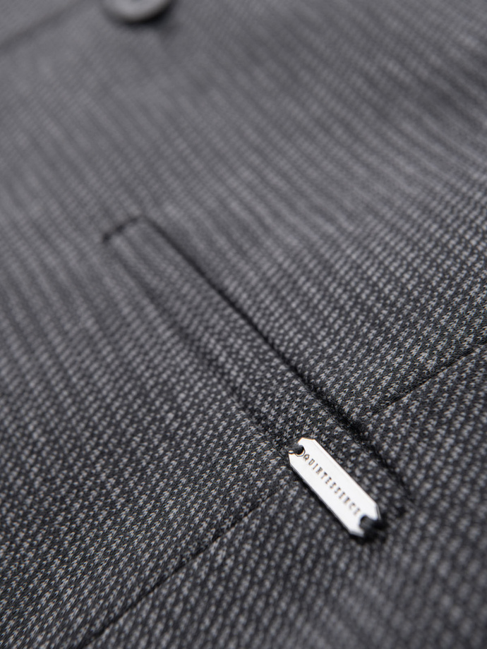 Prigludusi elegantiška vyriška trikotažinė liemenė - grafito spalvos V3 OM-BLZV-0147