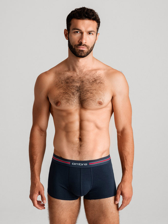 Boxeri clasici pentru bărbați cu bandă elastică în dungi - pachet de 3 mixuri OM-UNBO-0109