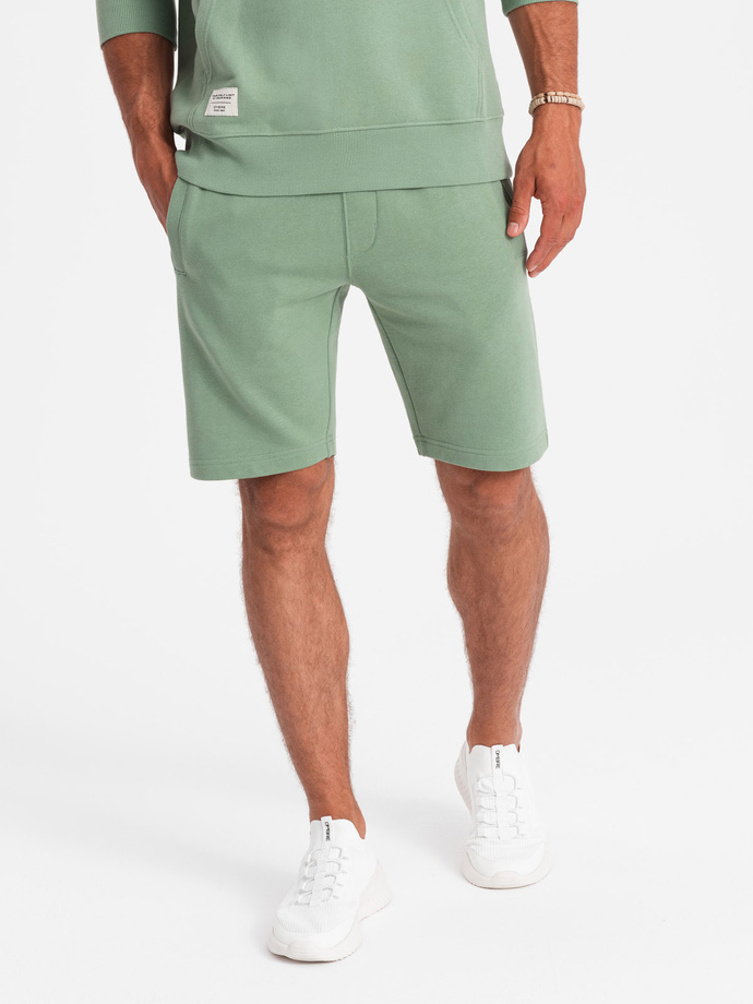 Set trening bărbătesc top kangaroo + pantaloni scurți - verde V3 Z75