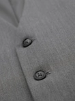 Elegantná pánska vesta SLIM FIT vo farbe rybej kosti - sivá V1 OM-BLZV-0143