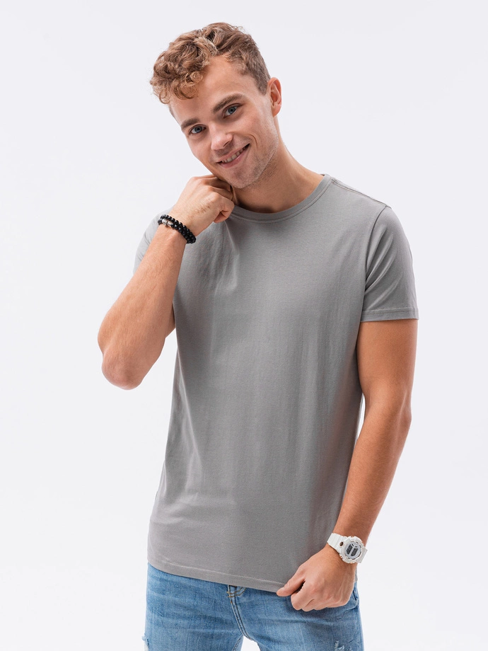 Men's plain t-shirt - grey S1370