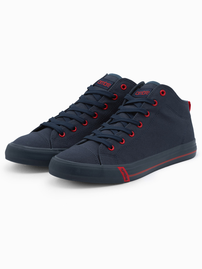 Pánske tenisky s kontrastnými prvkami - navy blue V3 OM-FOTH-0125