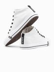 Men's shoes sneakers with contrasting elements - white V1 OM-FOTH-0125