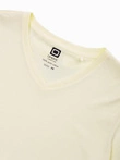 Classic men's BASIC v-neck T-shirt - light yellow V14 S1369