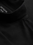 Men's plain turtleneck longsleeve - black V1 OM-LSCL-0130