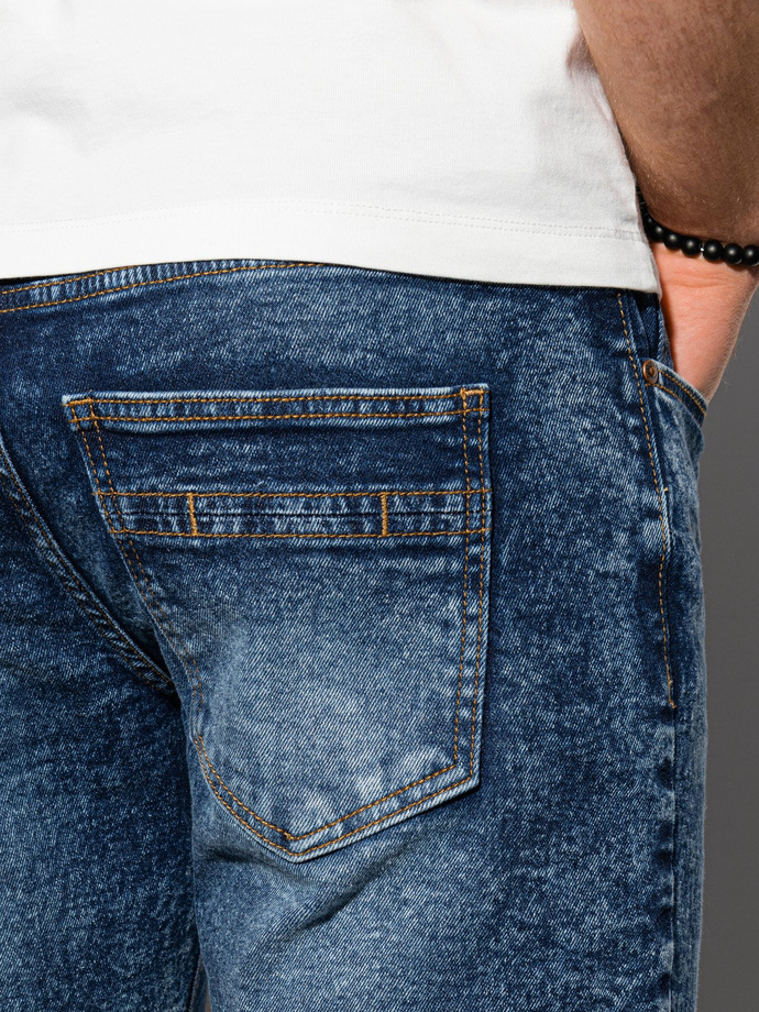 Pantaloni scurti din denim barbati - albastru W305