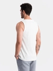 Vyriškas medvilninis marškinėlis BASIC - baltas V1 OM-TSBT-0192