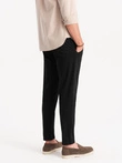 Pantaloni chino pentru bărbați cu talie decorativă - negru V1 OM-PACP-0118