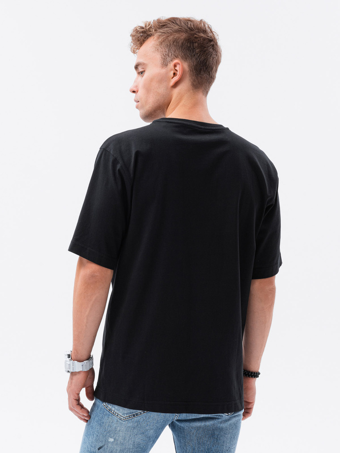 Men's t-shirt OVERSIZE - black S1628