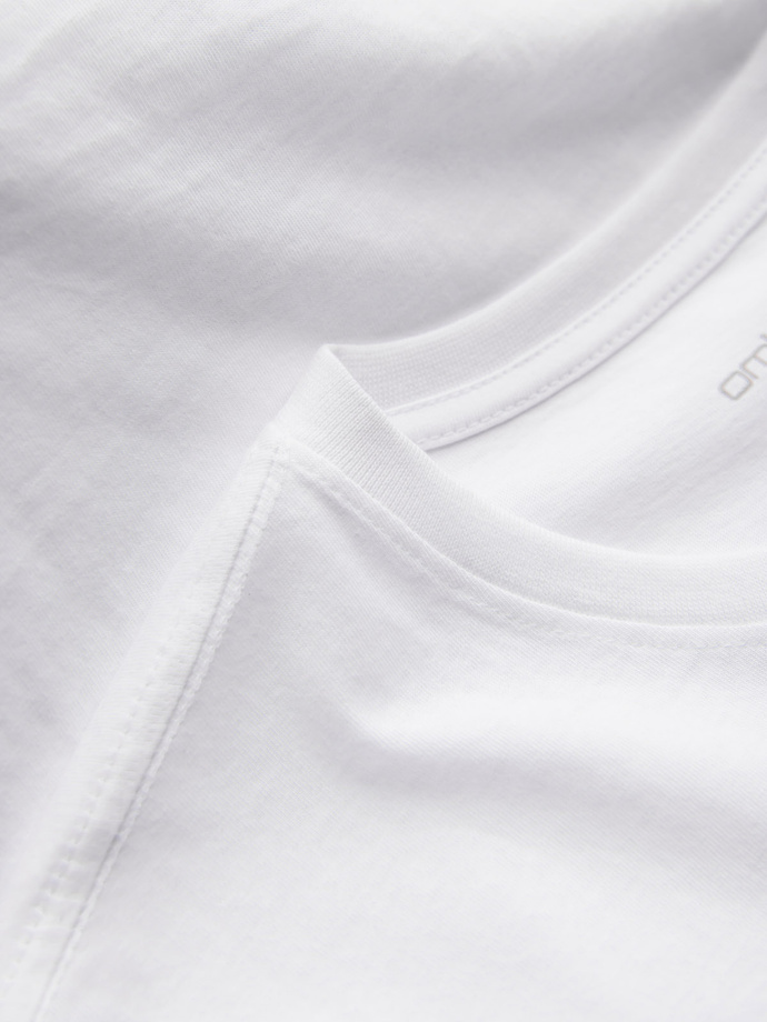 Men's printed cotton t-shirt California - white V1 OM-TSPT-0128