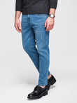Men's jeans with REGULAR FIT rubs - blue V3 OM-PADP-0241