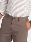 Pantaloni bărbătești uniform chino REGULAR FIT - maro V1 OM-PACP-0183