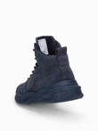 Men's high-top sneaker shoes - navy blue V5 T380