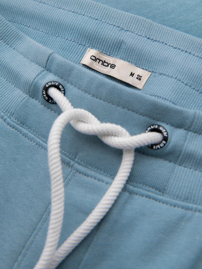 Men's sweatpants with unlined leg - light blue V7 OM-PABS-0206