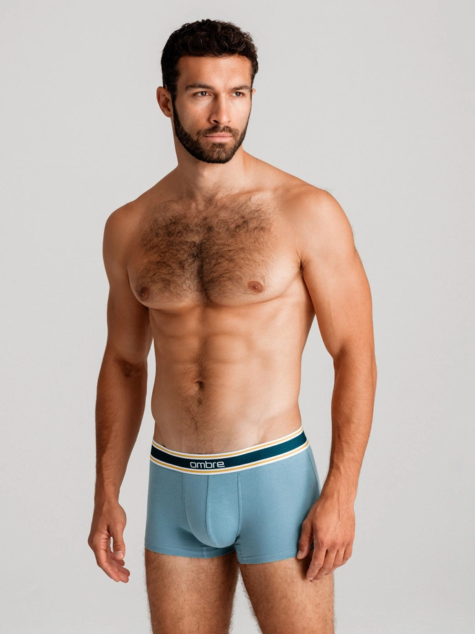 Boxeri clasici pentru bărbați cu talie elastică decorativă - 3-pack mix OM-UNBO-0110