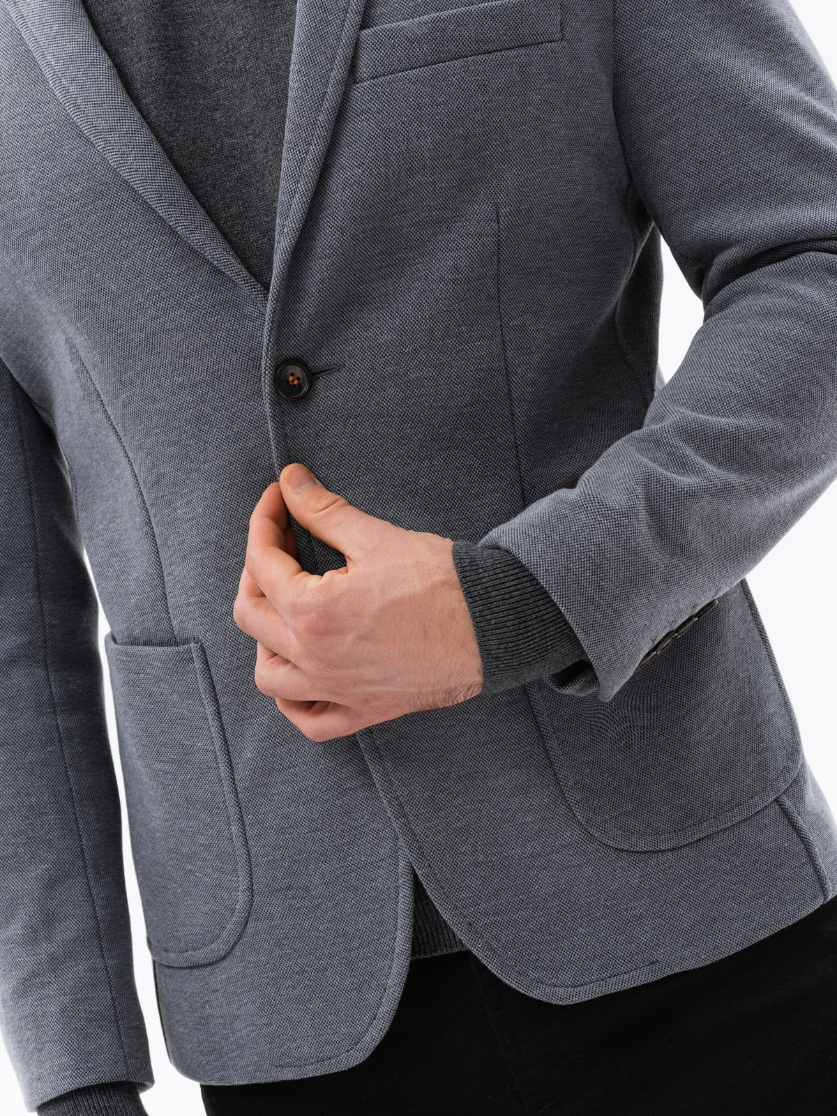 Men s elegant blazer jacket grey M80 Ombre Men s clothing online