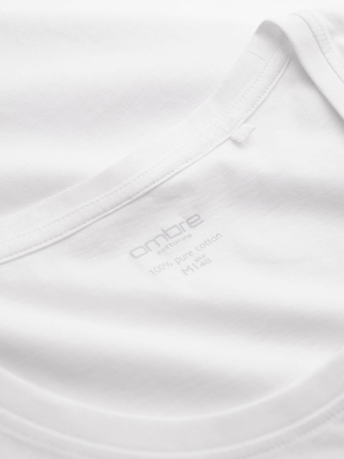 Vyriškas medvilninis marškinėlis BASIC - baltas V1 OM-TSBT-0192