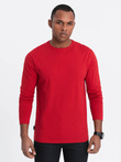 BASIC men's longsleeve with round neckline - red V5 OM-LSBL-0106