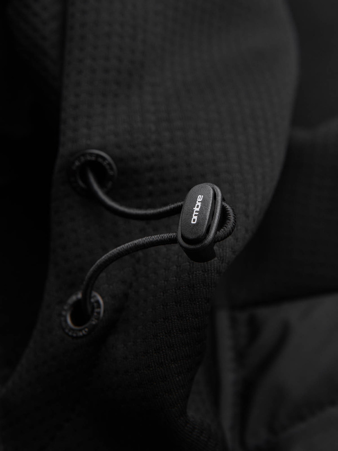 Jachetă sport ușoară colorată pentru bărbați cu fleece - maro și bleumarin V1 OM-JANP-0194