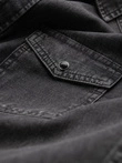 Men's denim snap shirt with pockets - black V3 OM-SHDS-0115