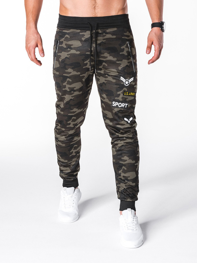 Men's sweatpants P697 - dark camo