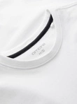 Men's SLIM FIT T-shirt with round neckline and logo - white V1 OM-TSCT-0220