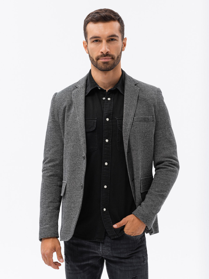 Vyriškas švarkas casual - juoda M162