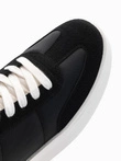 Men's old-school sneakers on thick sole - black V4 OM-FOSL-0170