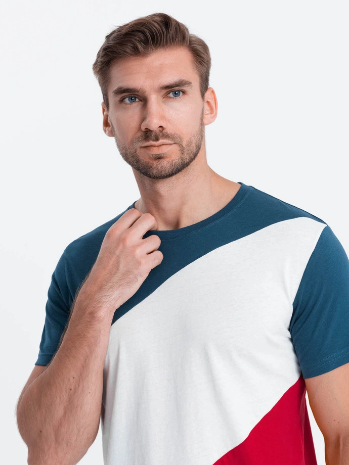 Men's t-shirt - dark jeans/red S1627