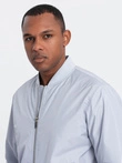 Men's mid-season bomber jacket - steel C439