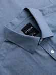Vyriški SLIM FIT marškiniai su kišenėmis - mėlyni OM-SHCS-0174
