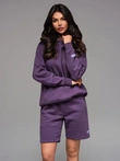 UNISEX trening set hanorac + pantaloni scurți stil athleisure - violet V13 Z110