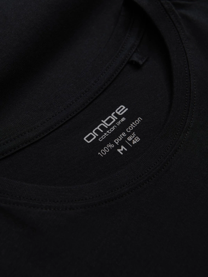 Pánské klasické bavlněné tričko BASIC - černé V1 OM-TSBS-0146