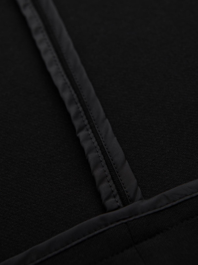 Jachetă bărbătească SLIM tricotată cu textură subtilă - negru V2 OM-BLZB-0101