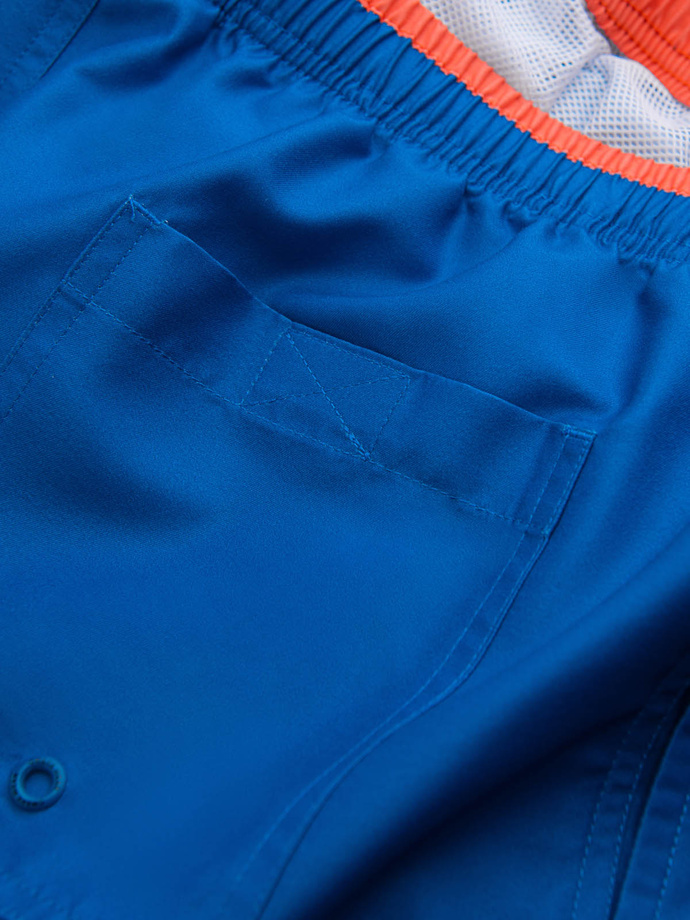 Pantaloni scurți de înot bărbătești cu nervuri în două tonuri - albastru închis V5 OM-SRBS-0141