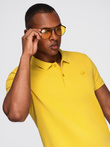 Men's pique knit polo shirt - yellow S1374