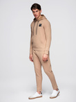 Men's sweatshirt set hoodie + sweatpants - brown V3 Z107