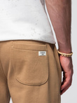Men's jogger sweatpants - brown V2 OM-PABS-0173