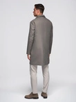 Men's insulated coat with hood and concealed zipper - black V1 OM-COWC-0110