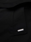 Elegant SLIM FIT men's trench coat with belt - black V2 OM-COSC-0126