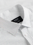 Men's cotton micro pattern REGULAR FIT shirt - white V1 OM-SHCS-0152