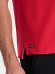 Tricou polo fără guler pentru bărbați - roșu V2 OM-TSCT-0156