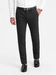Men's classic chino pants with fine texture - black V5 OM-PACP-0188
