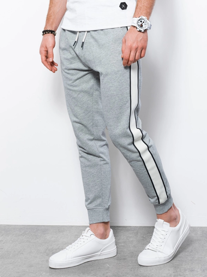 Men's sweatpants - grey melange P951